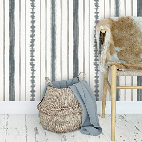 Timeet Grey And White Wallpaper Stripe Peel And Stick Wallpaper 17.3"×78.7" Line Stripes Contact Paper Removable Self Adhesive Wallpaper For Bedroom Living Room Decor Vinyl #TOP1