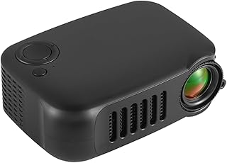 Mikikit Family Cinema Projector Projector Mini Cinema Media Player LED Projector Miniature Home Theater A2000 Black Portable Projector