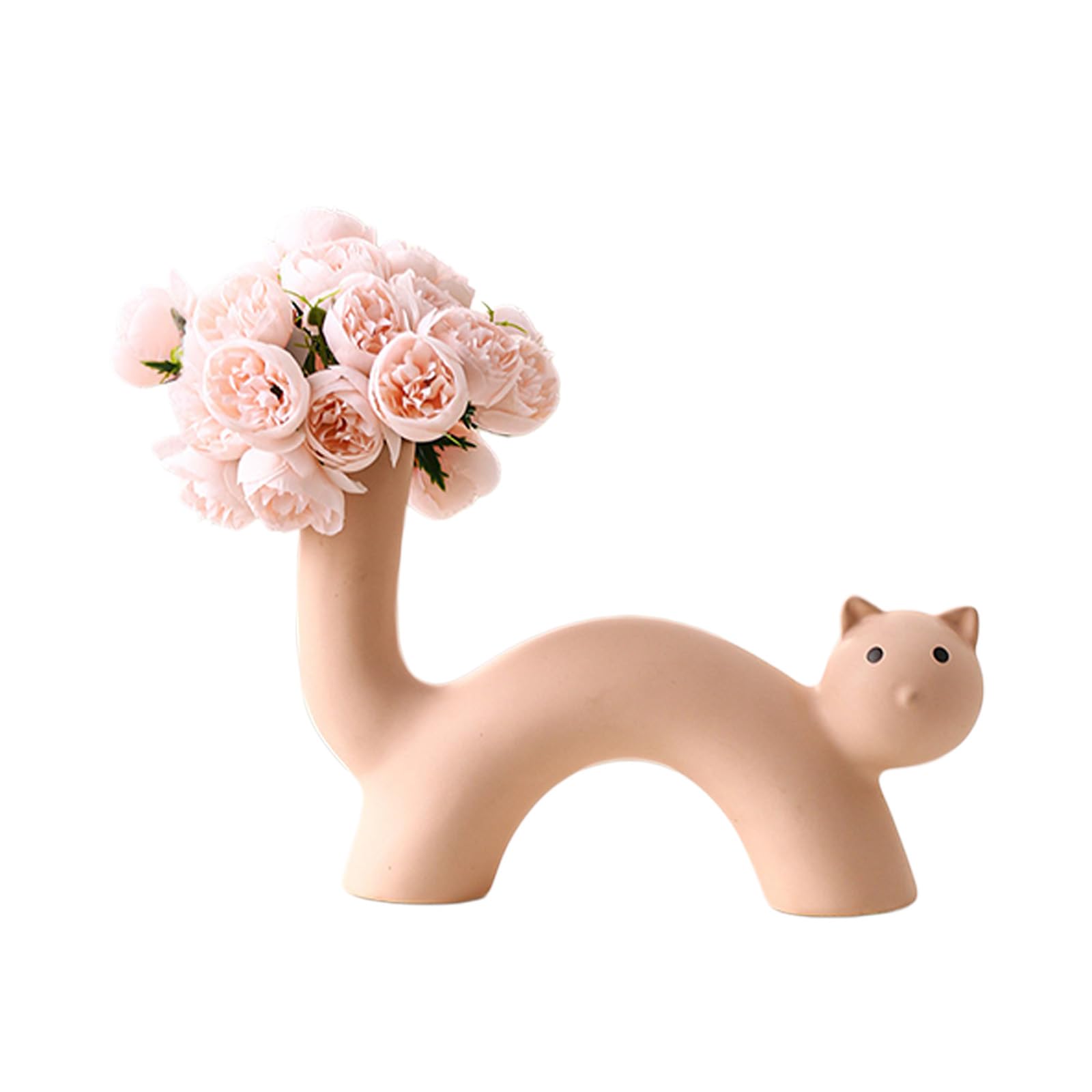 Cats Decors Decorative Flower Vases Vase Table Centerpieces Ceramic Buds Vase for Home Decors Cats Lovers Ceramic Buds Vases