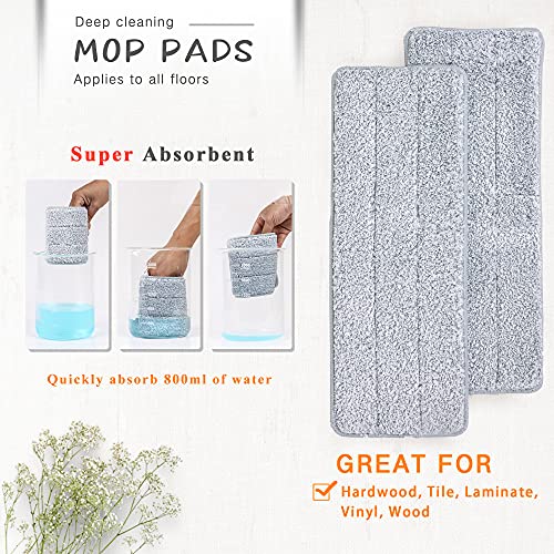 Oshang Flat Mop Head Refill 2 Pack - Grey #TOP1