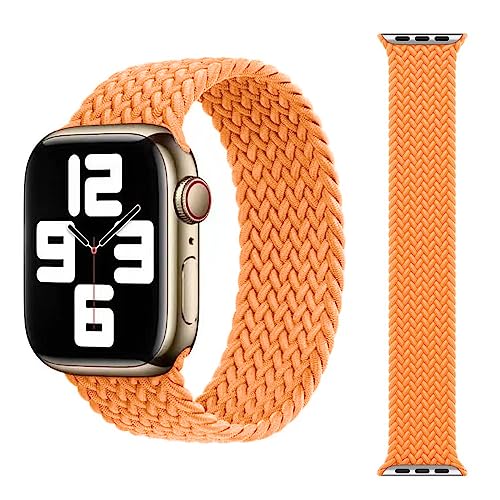 コンパチブル apple watch バンド ブレイデッドソロループ 柔らかいシリコーン糸混紡リサイクルヤーン素材 ステンレス留め具 apple watch ultra3/ultra2/ultra/10/9/8/7/6/5/4/3/2/1/SE対応 通気性