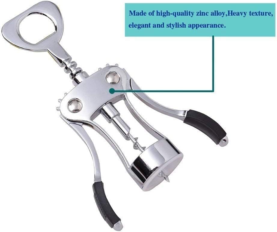 Tovee Upgrade Wing Corkscrew Wine Opener with Wine Stopper, Waiters Corkscrew Cork and Beer Cap Bottles Opener Remover - Image 3