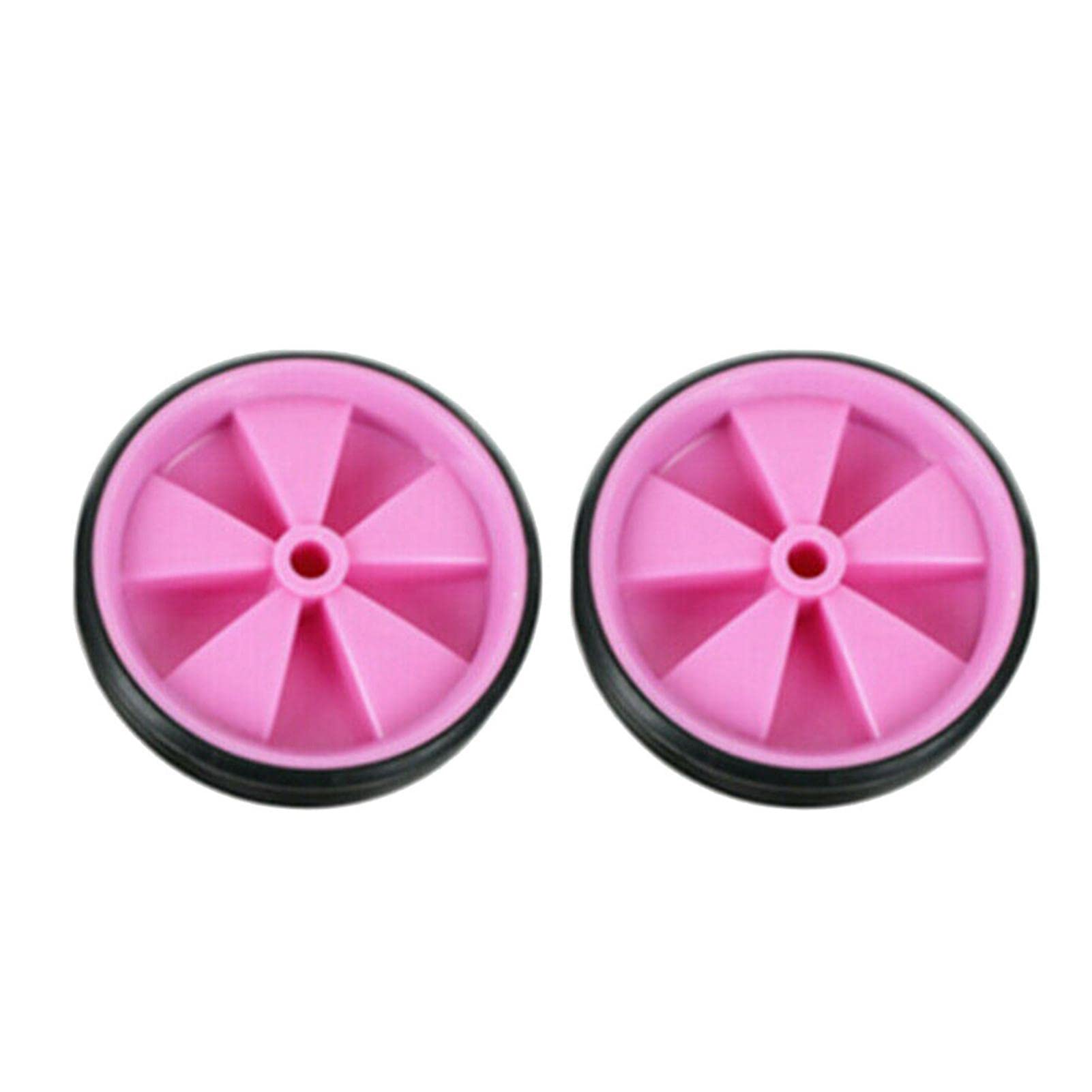 Pink Bicycle Training Wheels for Kids - 1 Pair Cycling Support Wheels, Low Noise Rubber Bike Assist Wheel Stabilisers