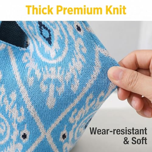 Image of Knot Bag, Mini Knit Tote Bag, Extra Thickened Japanese Knot Bag, Wristlet Handbag - 1 /2 /6 Pack