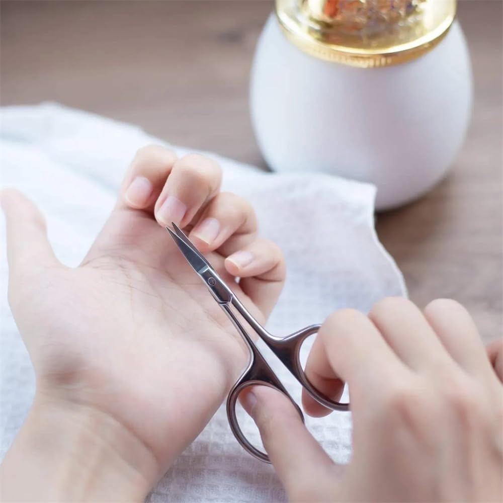 Tijeras para cutículas, cortacutículas, recortador de uñas, acero inoxidable, herramientas profesionales para manicura, cortador de cutículas, F3, 2 piezas