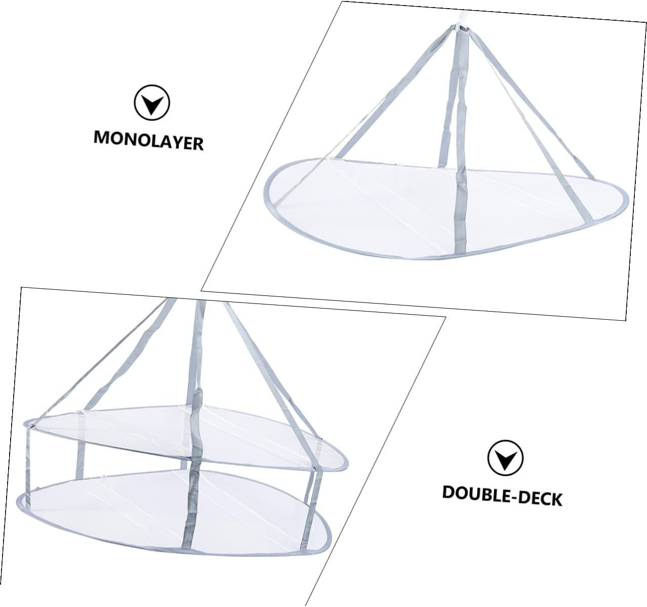 3pcs Clothes Drying Basket Set with Mesh Net, Sweater and Socks Hanging Organizer, Household Iron Hanging Storage for Indoor Laundry