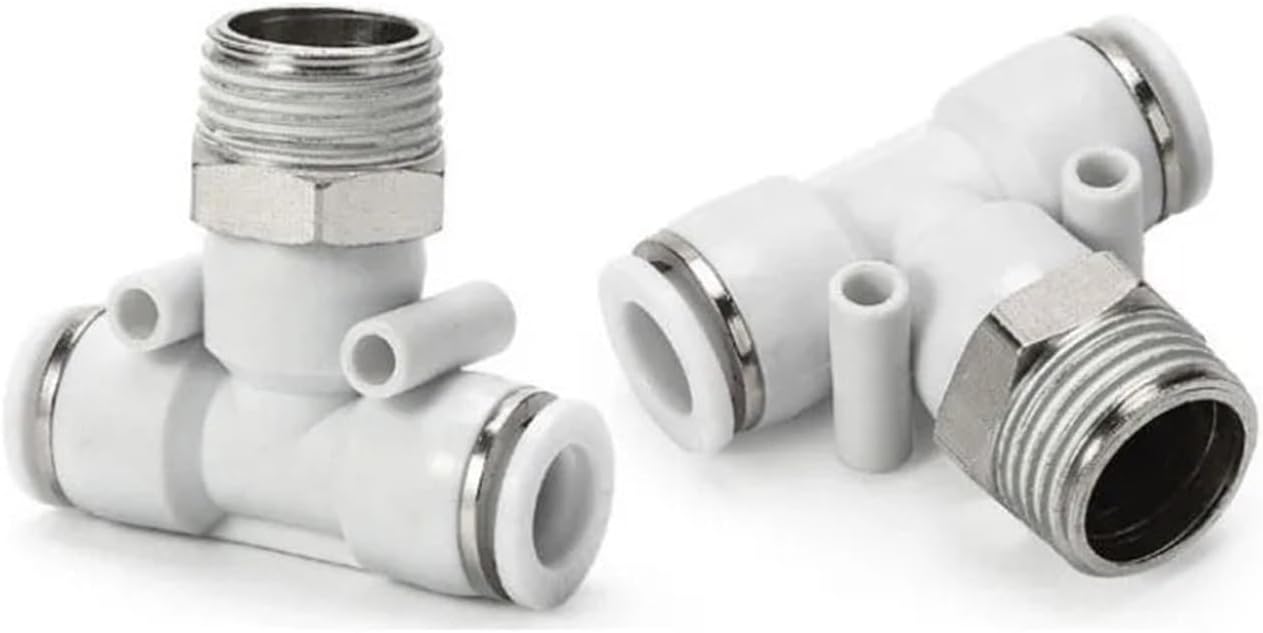 Pneumatic Threaded Connector Premium PB Pipe Fittings Push To Connect Hose 6mm8mm10mm12mm BSPT 1/4 1/8 1/2 Thread Pneumatic Part (Color : 12-01, Size : PB)
