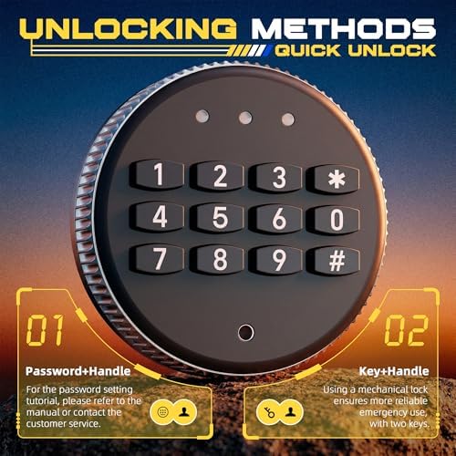 12-16 Gun Safe Storage with Digital Keypad Lock - 4