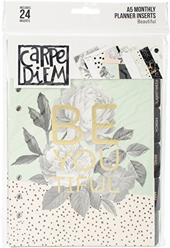 Carpe Diem by Simple Stories A5 Beautiful Monthly Planner Inserts
