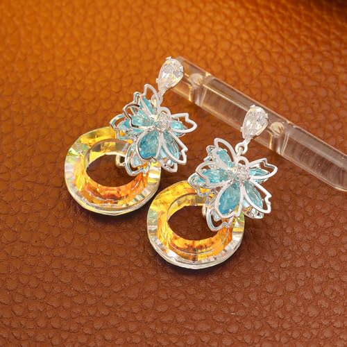 Boucles d'oreilles fleur légères et bague dopamine ajustable anti-pincement - 5