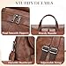 VASCHY Backpack Purse for Women, Fashion Cute Vegan Leather Flap Backpack Convertible Handbag for Ladies with Guitar Strap Brown