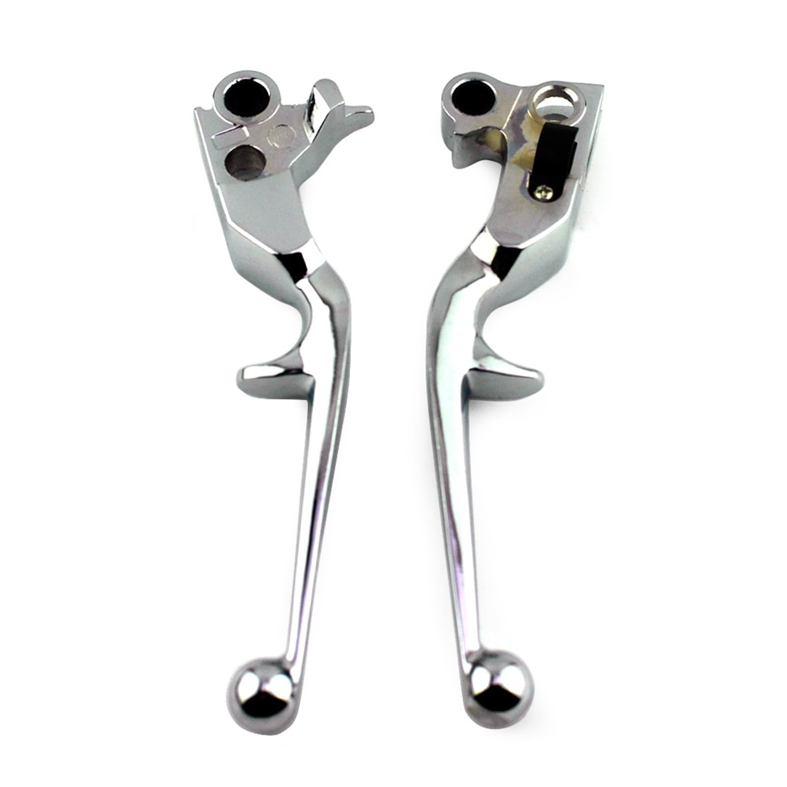 Palanca de embrague freno Palanca de embrague freno motocicleta para Harley, para Sportster, para Touring, Dyna Softail, cable manija(Prata)