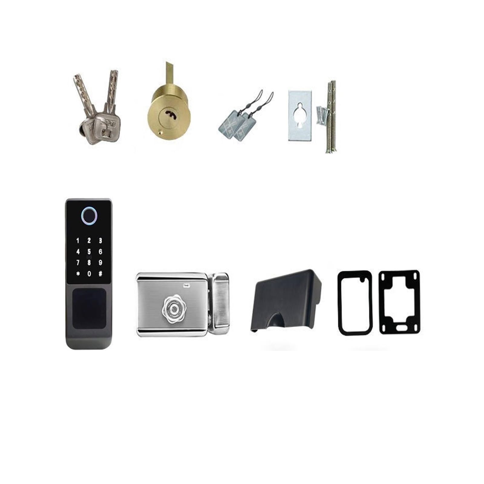 Serrure à empreinte digitale étanche, télécommande Wi-Fi, Bluetooth, carte, code numérique, porte intelligente électronique(Standard,Double-sided)