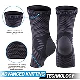 Lusenone 2 Pack Ankle Support for Women & Men, Achilles Tendonitis Support Socks, Compression Ankle Brace Support for Sprained Ankle, Ligament Damage, Plantar Fasciitis, Heel Pain, Running, Sports - Image 6