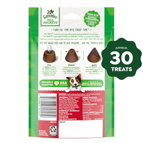 greenies pill pockets for dogs small size soft dog treats hickory smoke flavor 32 oz pouch 30 treats