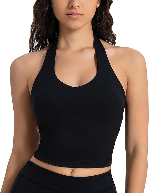 FASHA Women Crop Top | Stylish Ribbed Slim Fit V Neck Short Top | Trendy Summer Casual Crop Top for Girls & Women College Outfit Daily Gym Fashion-Pack of 1-image-24
