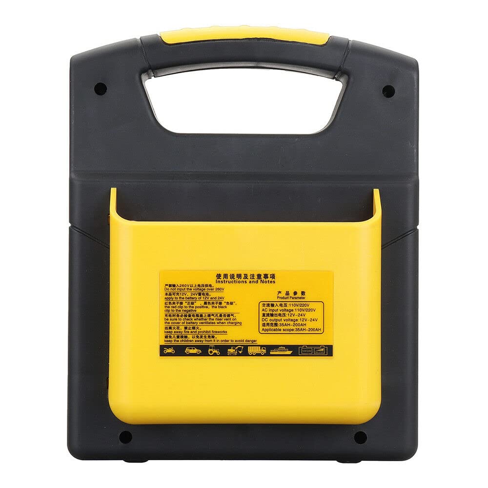 Caricabatterie per Auto Baceyong, Caricabatterie per Auto 360W 15A 12V-24V e Manutentore con Display LCD per la Ricarica, la Manutenzione e la Riparazione di Vari Veicoli