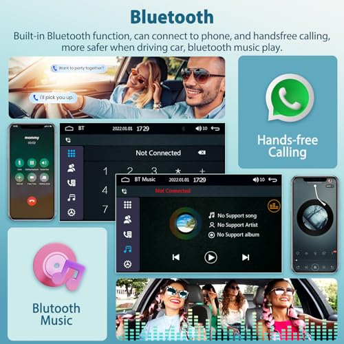 Radio doble din para auto con pantalla táctil HD 7" miniatura 3