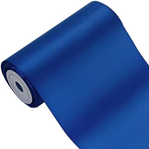 RUSPEPA 100mm Wide Solid Color Double Face Satin Ribbon - 4.5m/spool (Red)