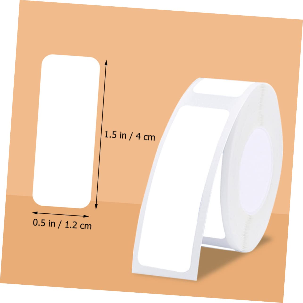 Tofficu Thermal Printer Adhesive Labels 5 Rolls Self-Adhesive Thermal Sticker Labels for Printer for Business Home
