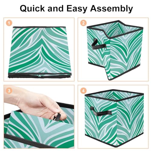 Boîte de rangement pliable léopard avec poignées solides