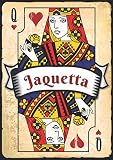 Jaquetta: Taccuino A5 | Nome personalizzato Jaquetta | Regalo di compleanno per moglie, mamma, sorella, figlia ... | Design: carte da gioco | 120 pagine a righe, piccolo formato A5 (14.8 x 21 cm)