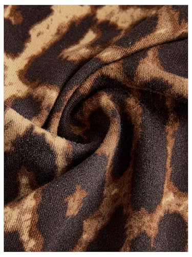 Milumia Women's Leopard Print Backless Halter Top Y2k Punk Ruffle Hem Tank Tops4