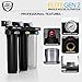 PRO+AQUA Elite Series GEN2 PRO-100-E 3-Stage Whole House Water Filtration System for City & Well Water with Pressure Gauges | Reduces Contaminants, Sediment, Chemicals, Heavy Metals, with 1” Ports
