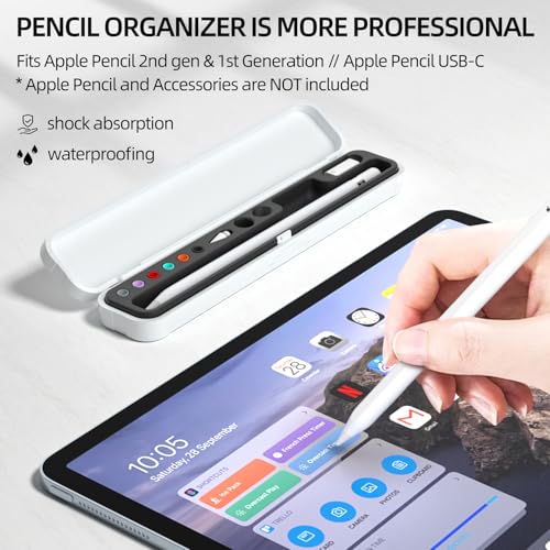 Image of AZF Hard PC&Silicone Magnetic case for Apple Pencil case(2nd Generation /1st Gen / (USB-C) and Samsung Galaxy S-Pen Series Pencil Protection Carrying Case. (Black)