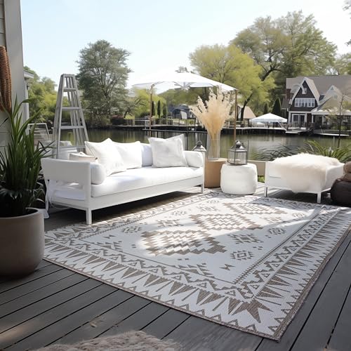 Tapis réversible ELLE Decoration toutes saisons étanche losanges