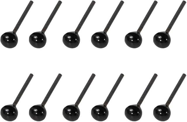 Healifty 50 Pairs Mini Black Glass Eyes Glass Doll Safety Eyes DIY Craft Making Accessories for Needle Felting Doll Puppet Plush Animals 4mm