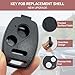 Key Fob Shell Case Fit for Honda Accord Crosstour Civic Odyssey CR-V CR-Z Fit Keyless Entry Remote Key Housing Replacement with Screwdriver (Black)