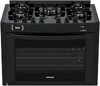 Fogao A Gas De Embutir Gaudi Prisma Vitreo Bl 5q Preto Gas Glp
