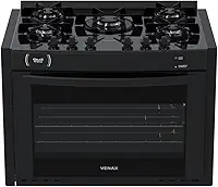 Fogao A Gas De Embutir Gaudi Prisma Vitreo Bl 5q Preto Gas Glp