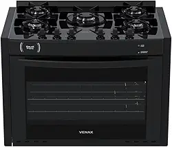 Fogao A Gas De Embutir Gaudi Prisma Vitreo Bl 5q Preto Gas Glp