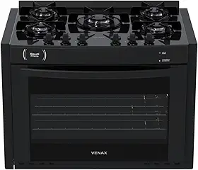Fogao A Gas De Embutir Gaudi Prisma Vitreo Bl 5q Preto Gas Glp