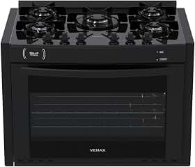 Fogao A Gas De Embutir Gaudi Prisma Vitreo Bl 5q Preto Gas Glp