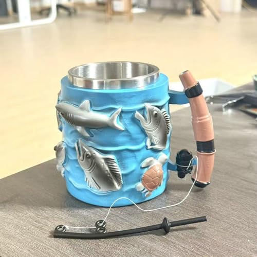 Taza de acero inoxidable de 300 ml térmica con relieves 3D de caña 3