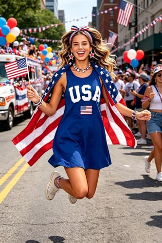 Image of Womens Sleeveless Casual Funny Patterned Holiday Dresses