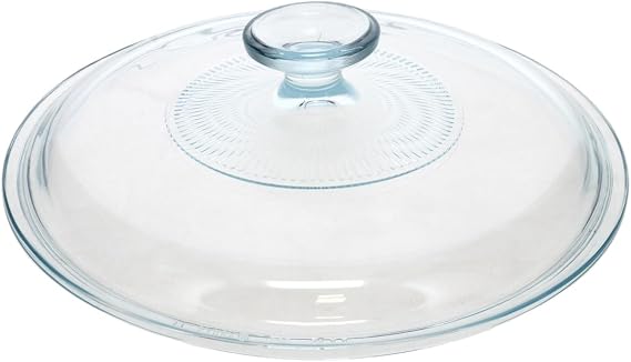 Corning Ware / Pyrex Clear Round Glass Lid ( Ribbed ) ( 7 1/4 Dia ) ( G-5-C A )