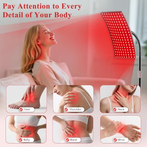 Image of Red Light Therapy for Body Face Infrared Light Therapy for Body with 660nm & 850nm Near Infrared LED Red Light Therapy Large Panel at Home Protective Glasses for Home Use, Gift for Women Girl