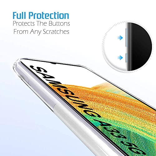 Image of TheGiftKart Ultra Clear Slim Silicone Back Cover Soft Case for Samsung Galaxy A33 5G | Best Camera Protection | Inbuilt Dust Plugs & Anti-Slip Grip (Silicone | Transparent)
