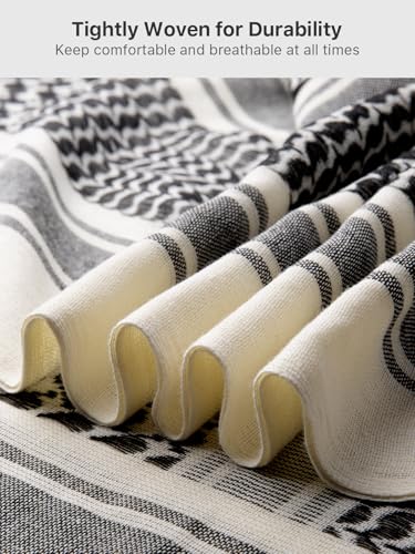 Image of FREE SOLDIER Scarf Military Shemagh Tactical Desert Keffiyeh Head Neck Scarf Arab Wrap with Tassel for Men Women