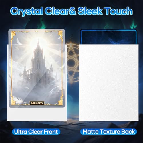 Image of 500 Count Card Sleeves, Matte Magic Card Sleeves, Smooth Shuffle & Tear Resistant, Fit for MTG, TCG, CCG (White)