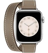 Amazon.co.jp: コンパチブル apple watch バンド レザー 2重巻き