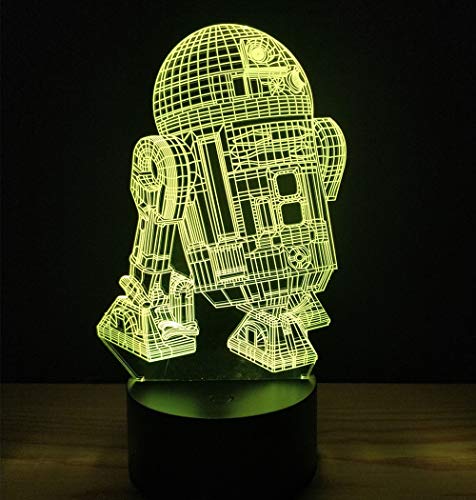 Lámpara de Mesa LED 3D Ilusión con Cambio de Color USB miniatura 3