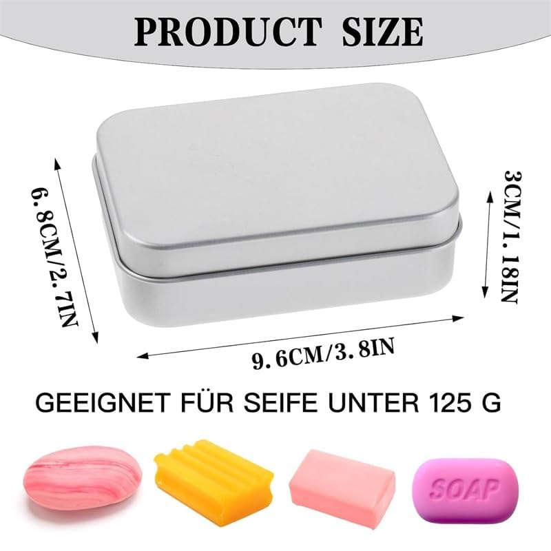 2 Pièces Boîte à Savon En Aluminium, Boîte à Savon Avec Égouttoir