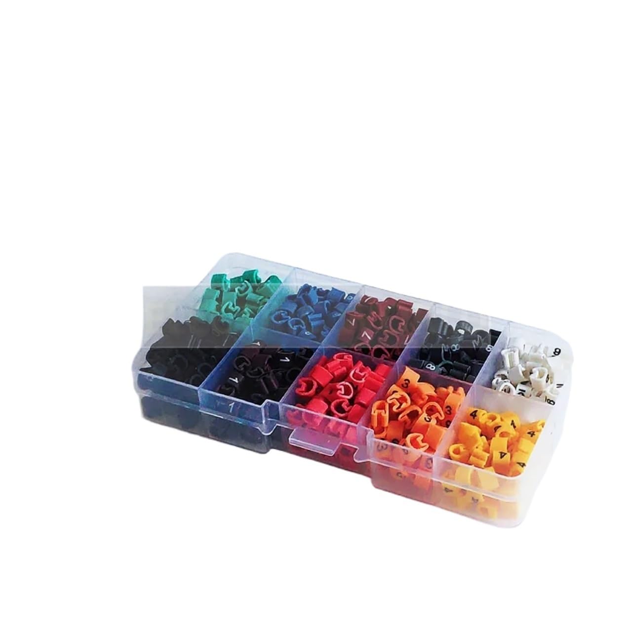 Enmrfvkz Ec-1-500Pcs-0-9 Pvc Cable Marker Labels
