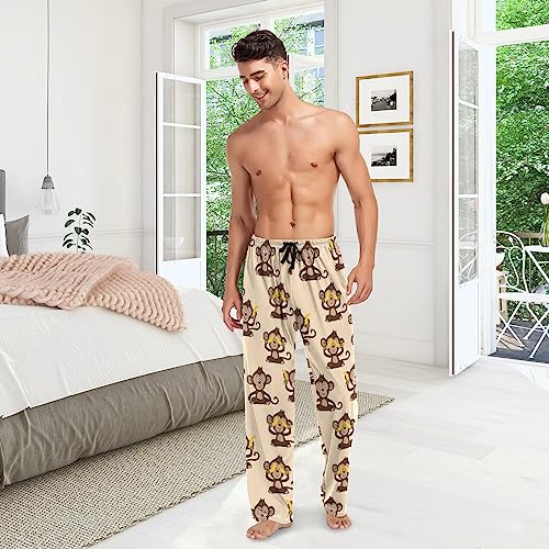 Image of Fisyme Mens Pajama Pants Men's Pajama Bottoms Soft Sleep Lounge Pj Pants