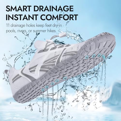 Image of ATHMILE Barefoot Water Shoes Women Men Wide Non Slip Aqua Beach River Pool | Quick Dry Swim Kayak Lake Hiking Surfing Boating Fishing Diving Rock Climbing Cruise Ship Essentials